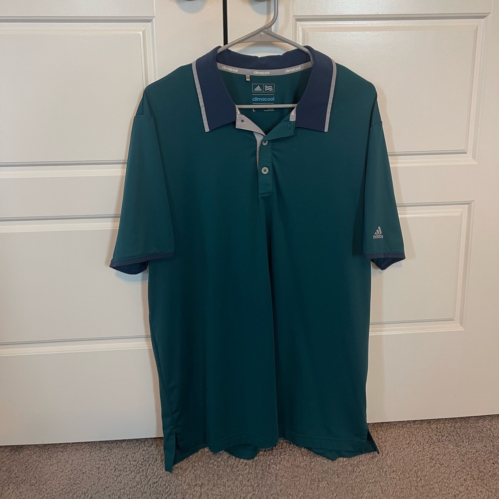 Adidas Men's Dark Teal Polo Shirt